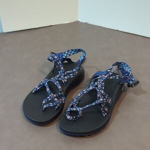 New Chaco Women's Size 9 Z Cloud X Sandals Blue Coral Strappy Crisscross Strap